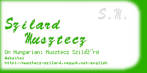 szilard musztecz business card